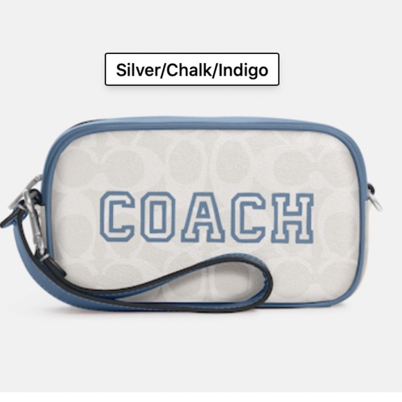 Coach Handbags - NEW Coach Jamie Wristlet In Signature Canvas With Varsity Motif